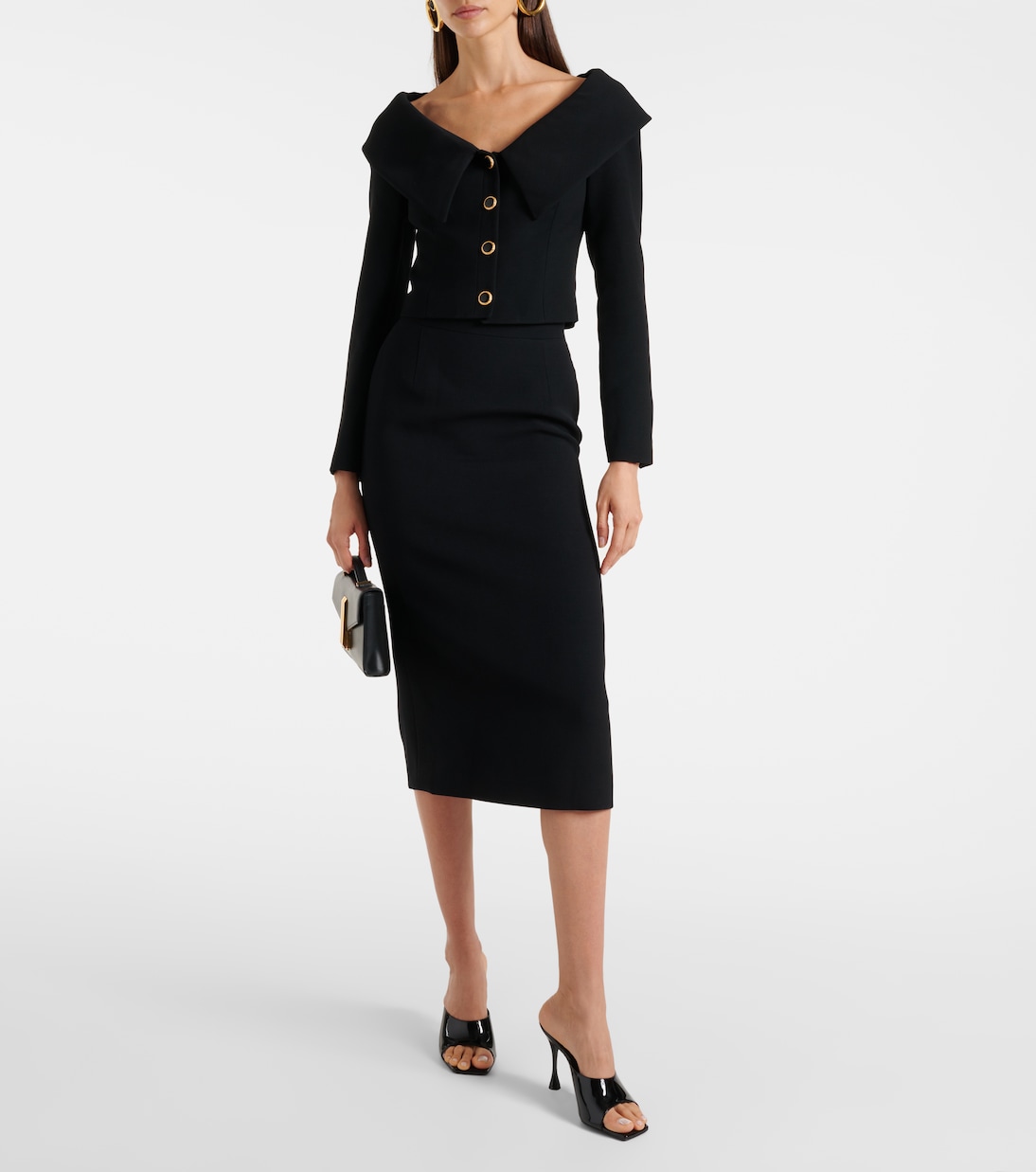 Jupe midi en laine | Alessandra Rich