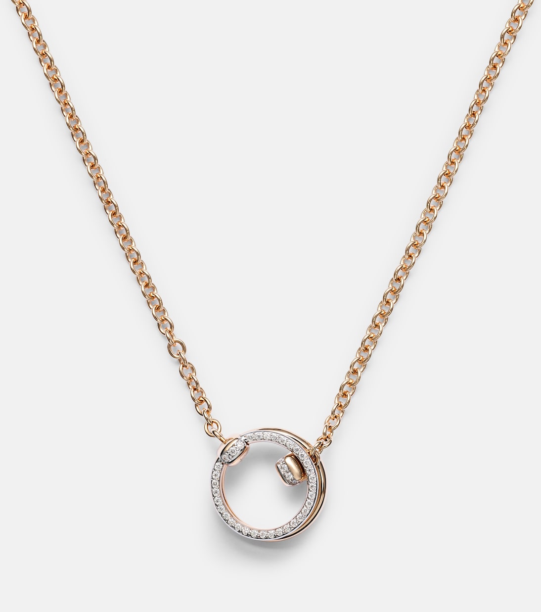 Collana Pomellato Together in oro rosa 18kt con diamanti, gioiello elegante per giovani