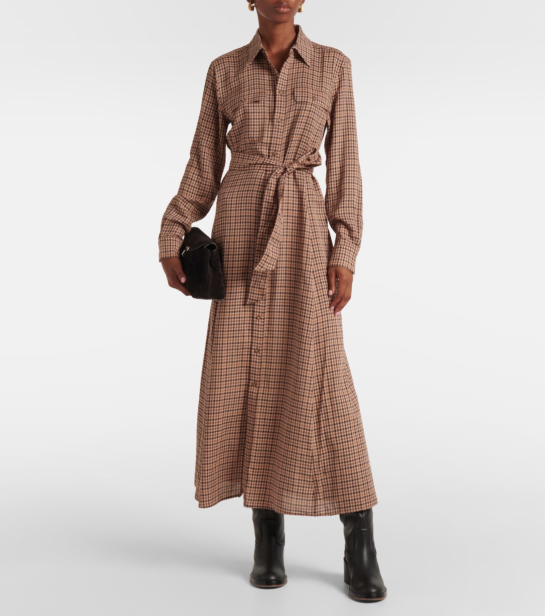 Abito chemisier in misto cotone e lana | Polo Ralph Lauren