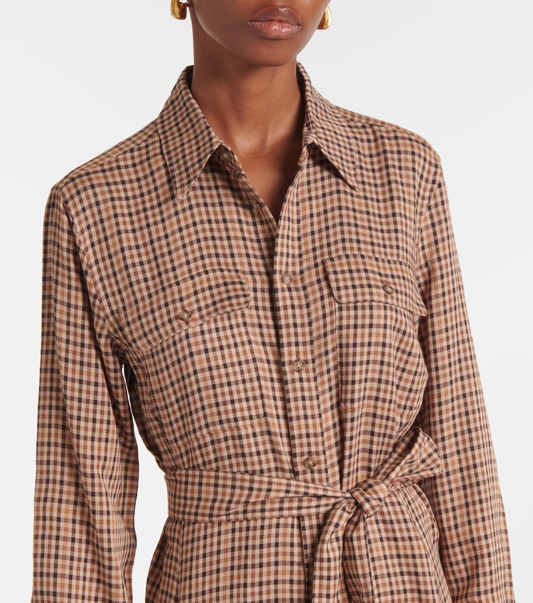 Abito chemisier in misto cotone e lana | Polo Ralph Lauren