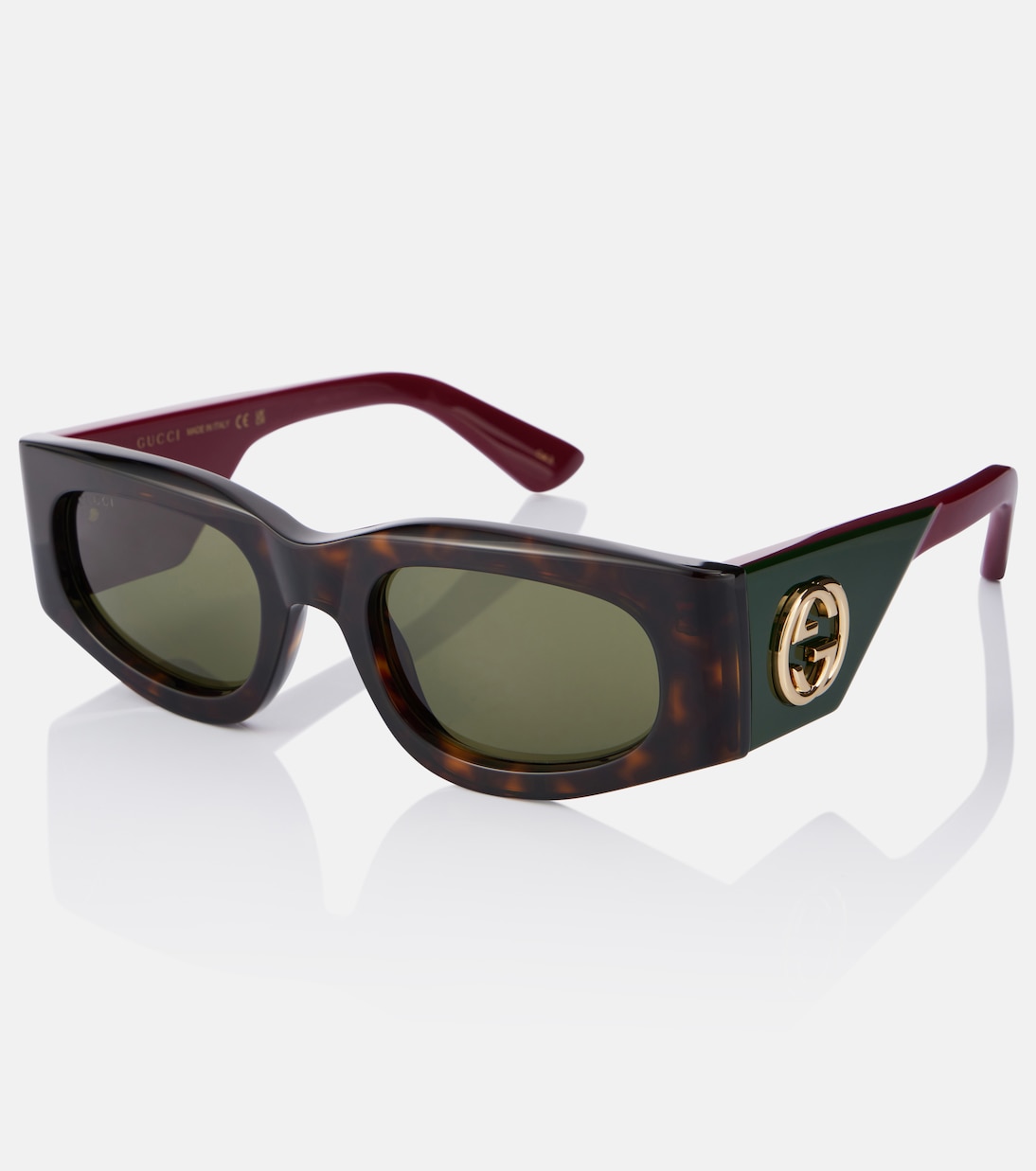 Occhiali da sole rettangolari Interlocking G | Gucci