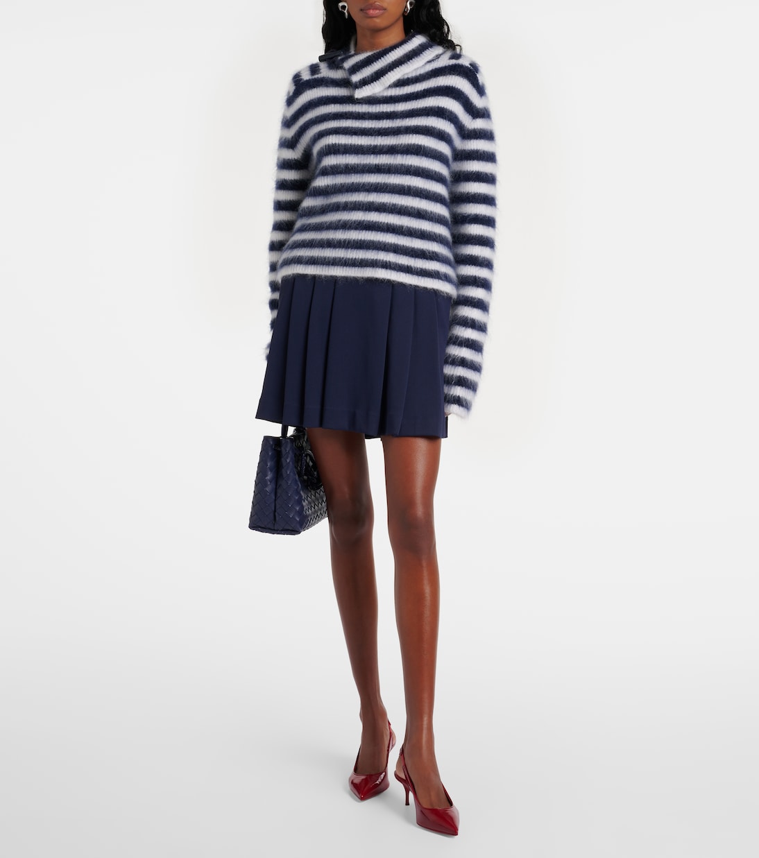 Escarpins Sporty Kate Sling 55 en cuir verni | Christian Louboutin