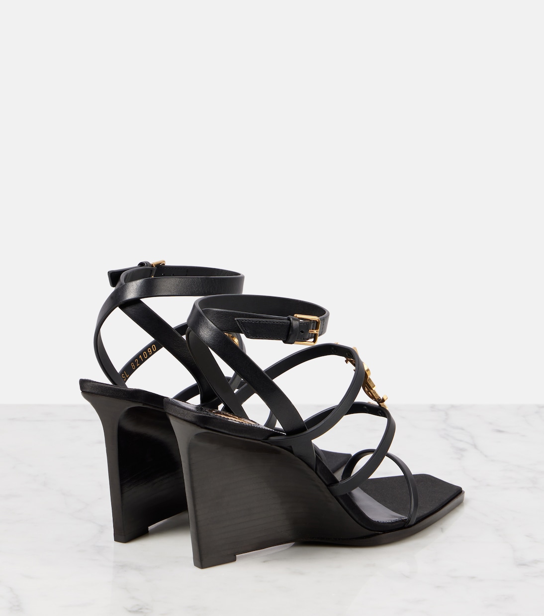 SAINT LAURENT Sandali con zeppa Cassandra 90 in pelle per un look giovane e alla moda