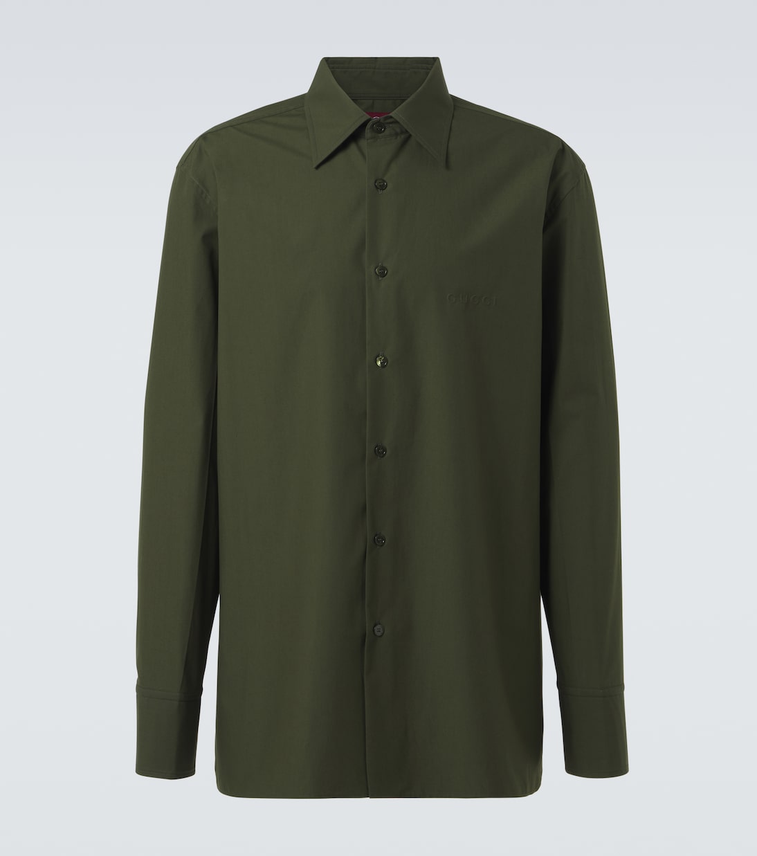 Camicia in popeline di cotone con logo | Gucci