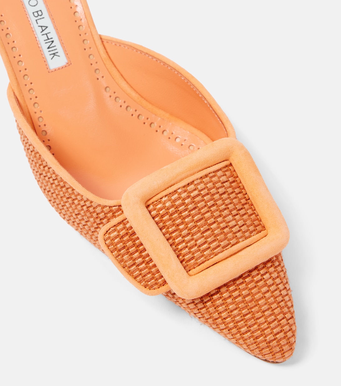 Mules Maysale 50 in rafia | Manolo Blahnik