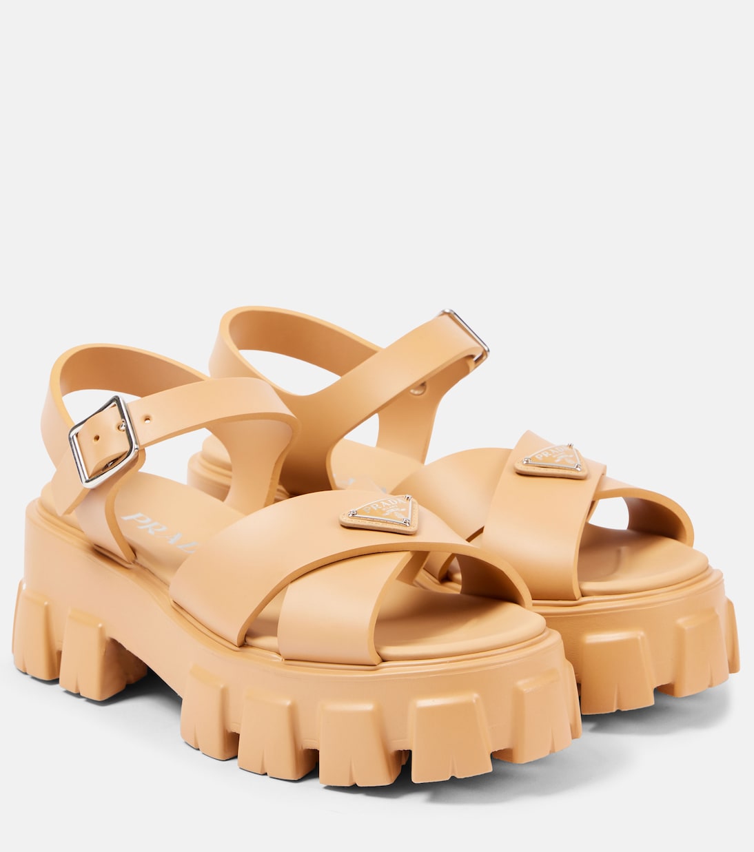 Scarpe sandali platform Monolith di PRADA per giovani alla moda