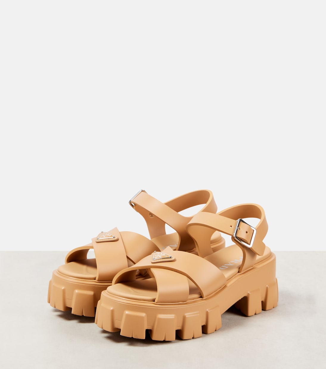 Scarpe sandali platform Monolith di PRADA per giovani alla moda