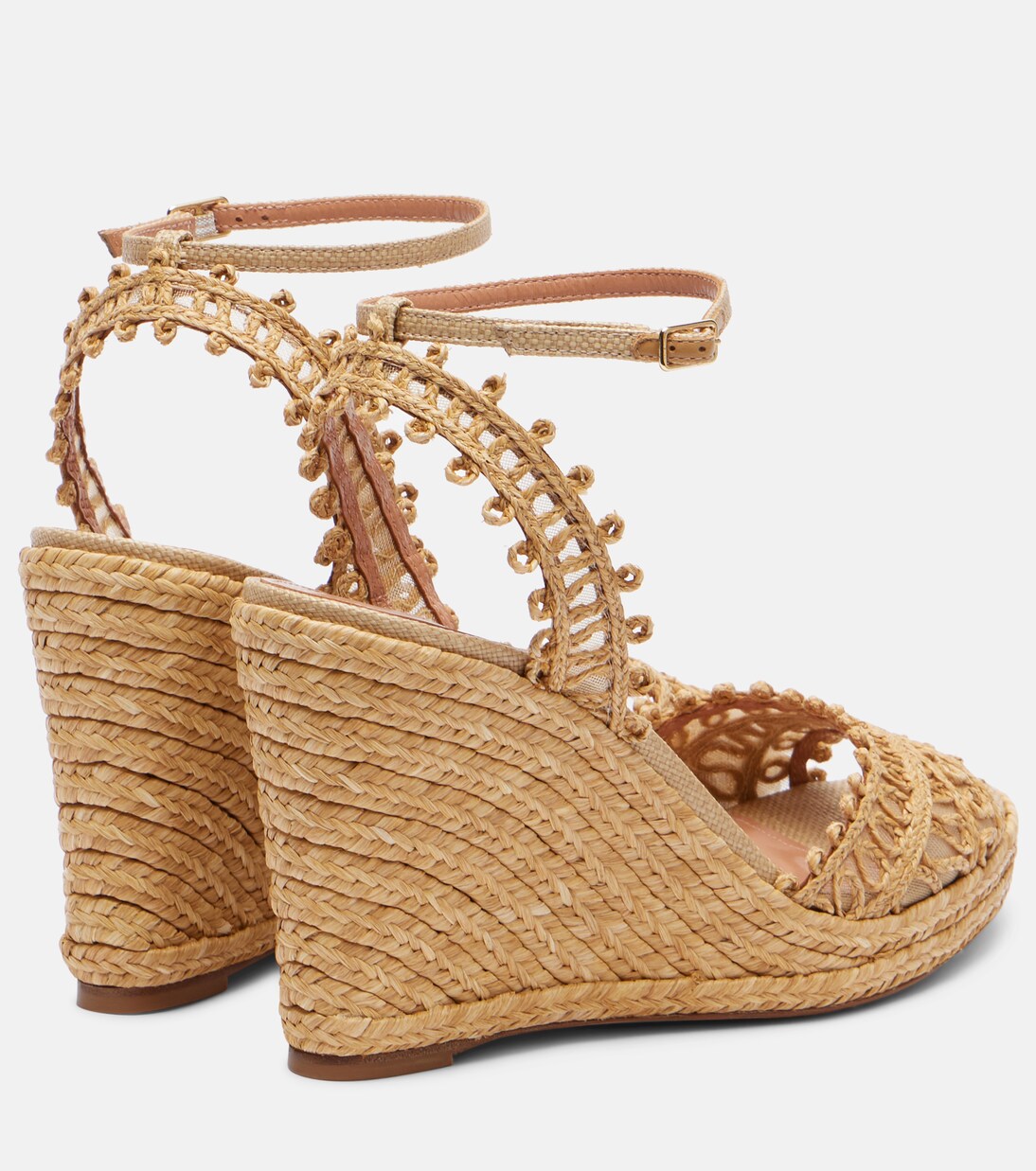 Espadrillas con zeppa Kahlo 105 in rafia  | Aquazzura