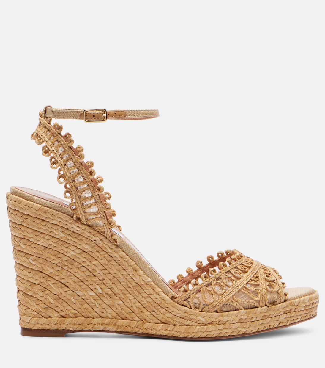 Espadrillas con zeppa Kahlo 105 in rafia  | Aquazzura