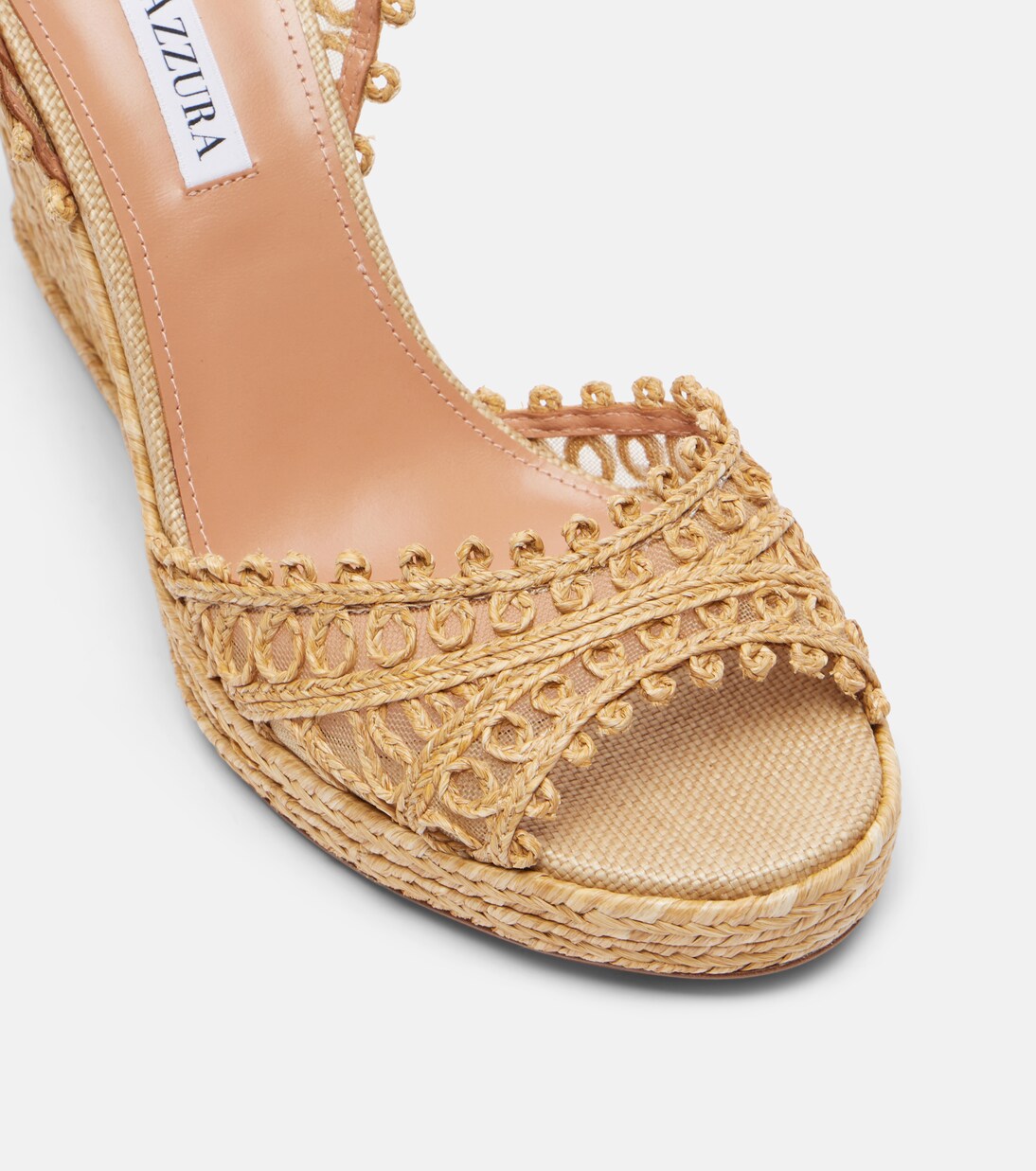 Espadrillas con zeppa Kahlo 105 in rafia  | Aquazzura