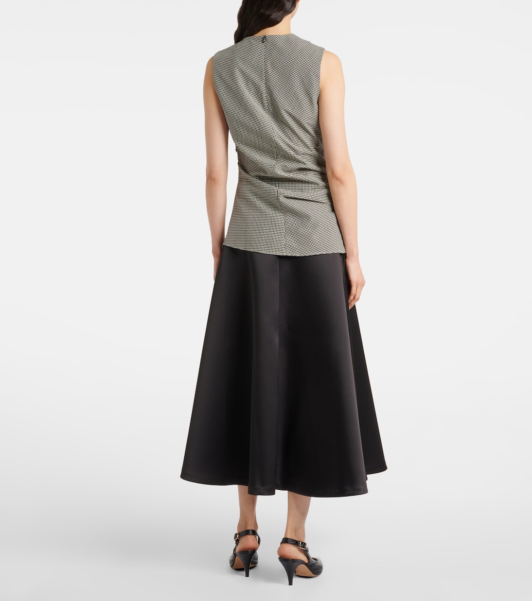 Checked wool-blend top | Róhe