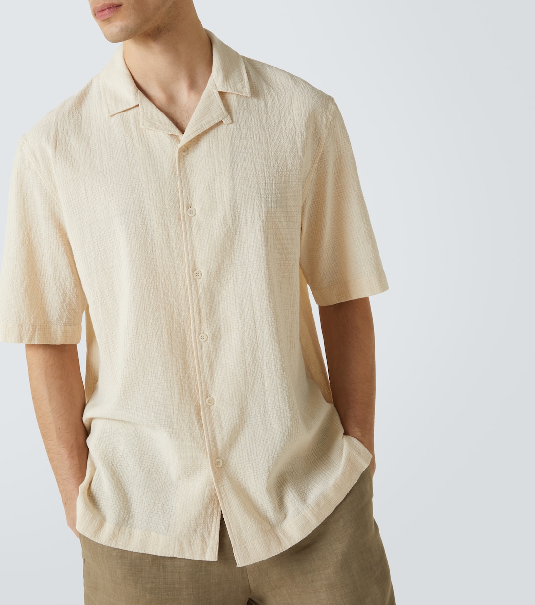 Camicia bowling in cotone a quadri | Sunspel