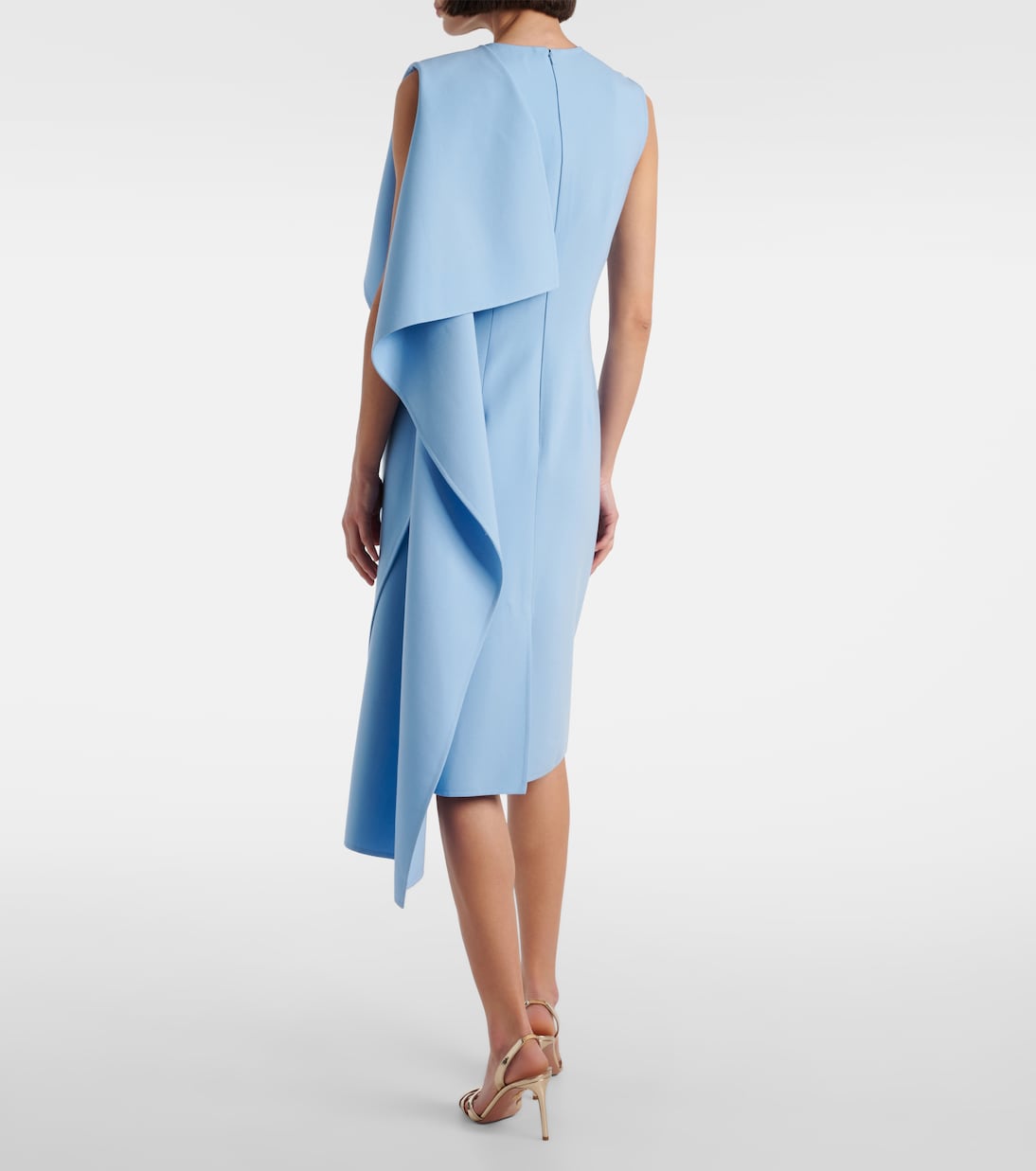 Ruffled wool-blend midi dress | Oscar de la Renta