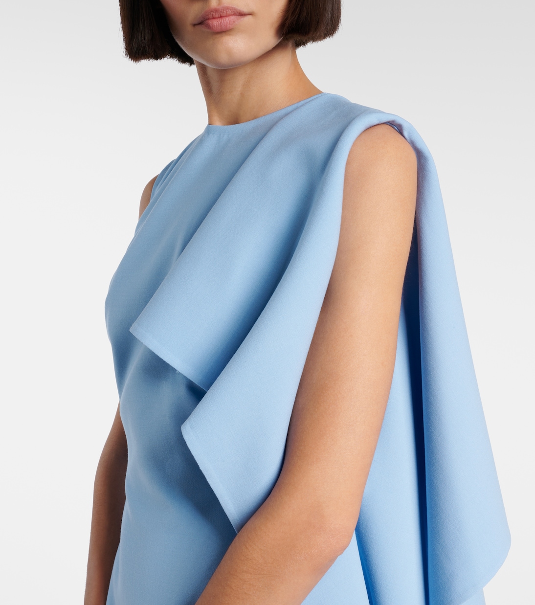 Ruffled wool-blend midi dress | Oscar de la Renta