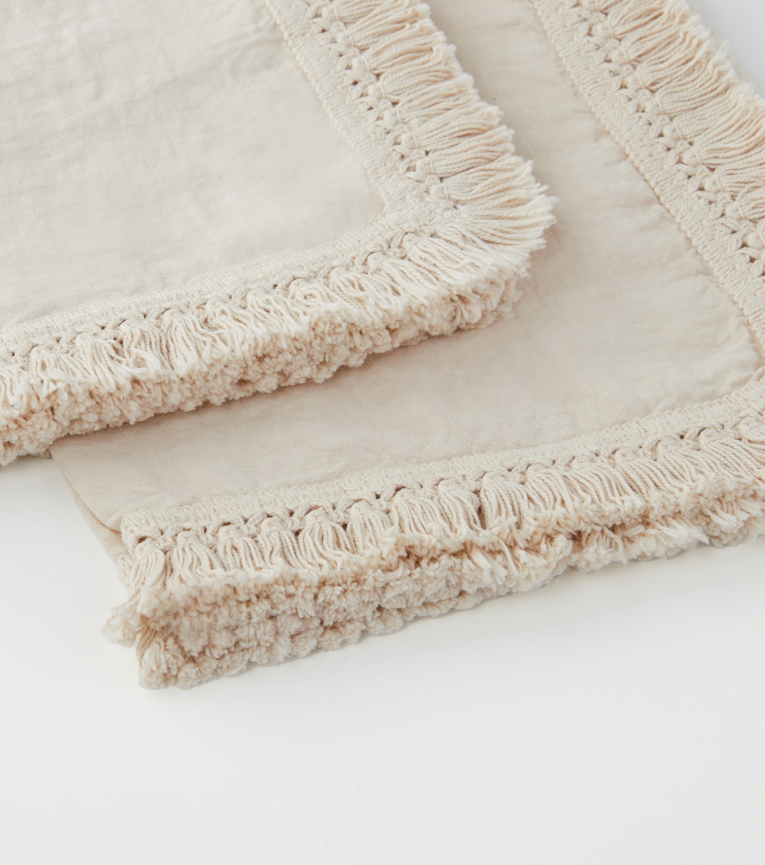 Set of two fringed napkins | Once Milano