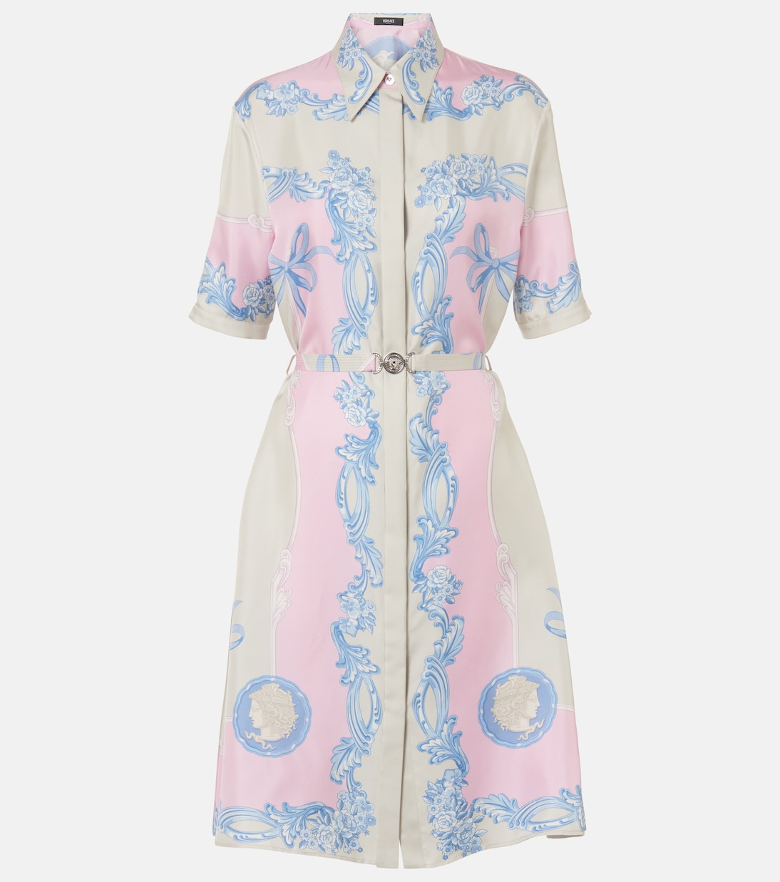 Hemdblusenkleid Medusa Cameo aus Seide | Versace