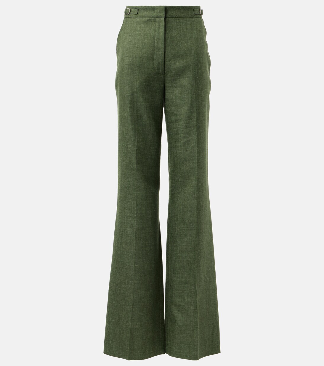 Pantalon de costume Vesta à taille haute en laine, soie et lin | Gabriela Hearst