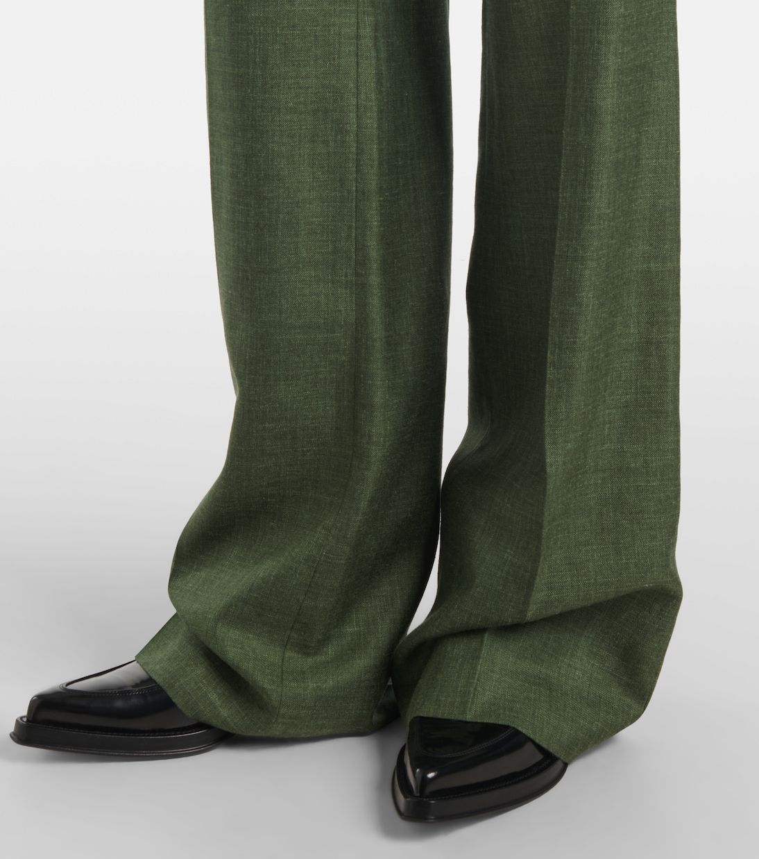 Pantalon de costume Vesta à taille haute en laine, soie et lin | Gabriela Hearst
