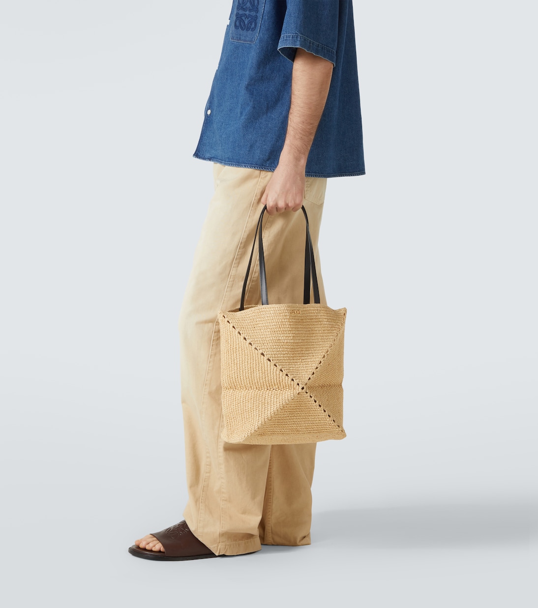 Paula's Ibiza Tote Puzzle Fold Medium aus Raffiabast | Loewe