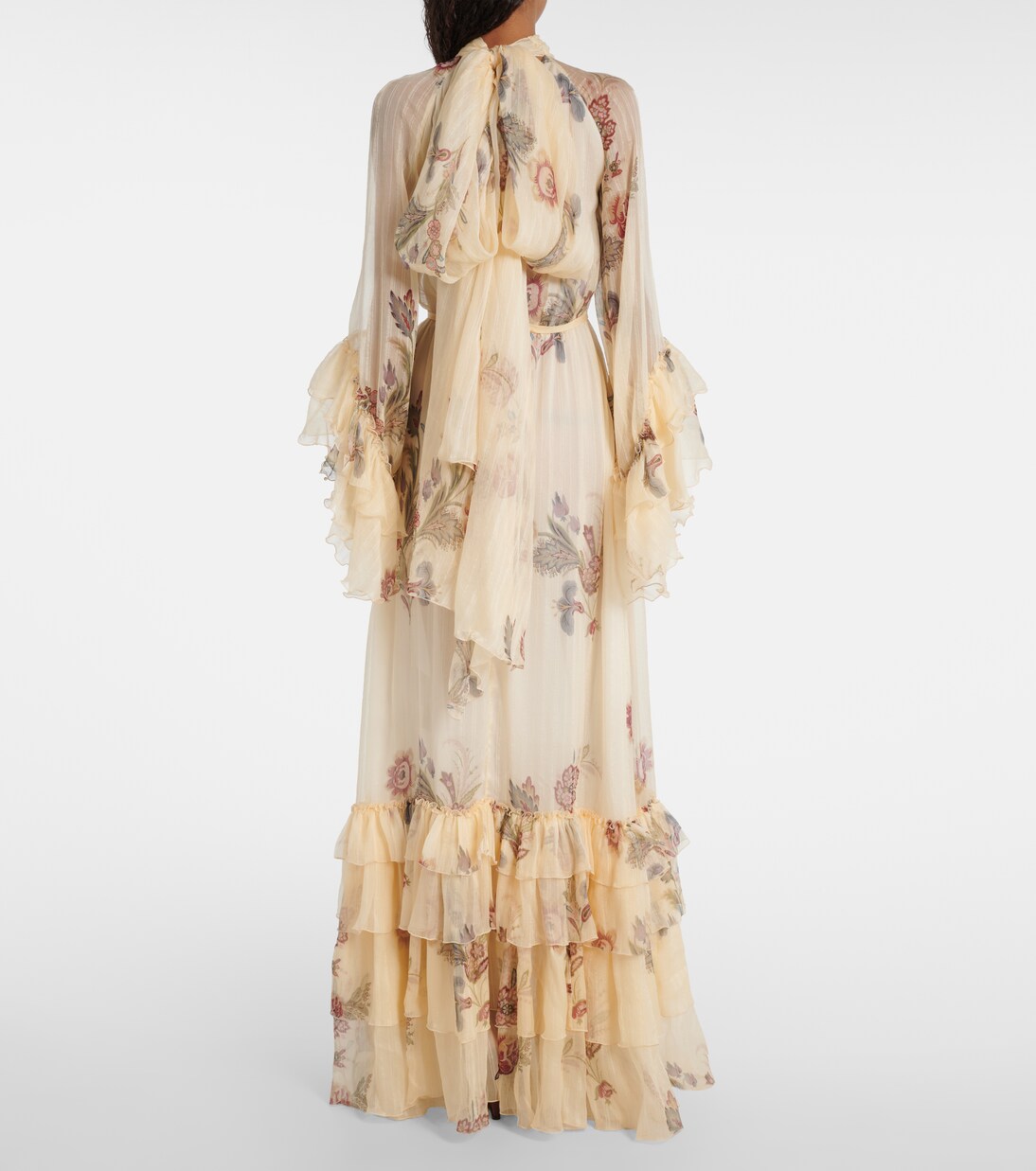 Floral silk crepon gown  | Etro