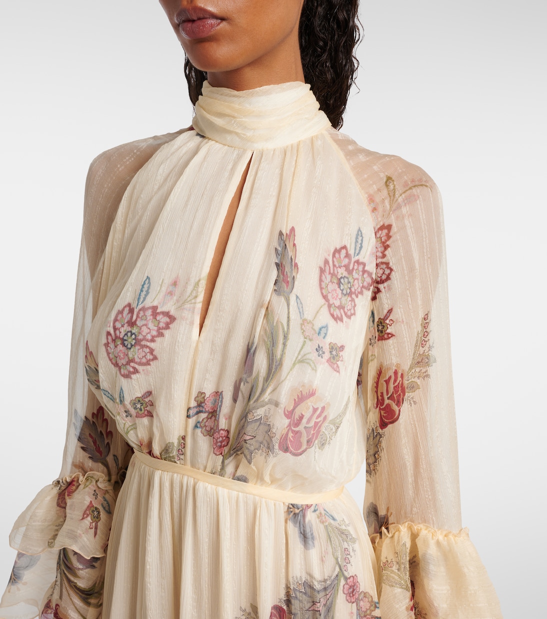 Floral silk crepon gown  | Etro