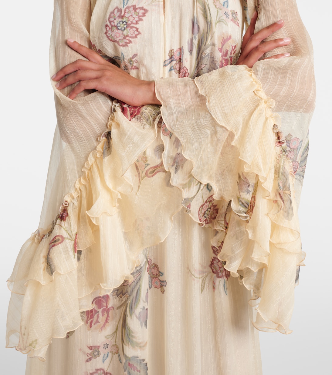 Floral silk crepon gown  | Etro