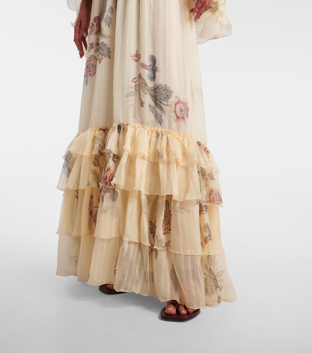 Floral silk crepon gown  | Etro