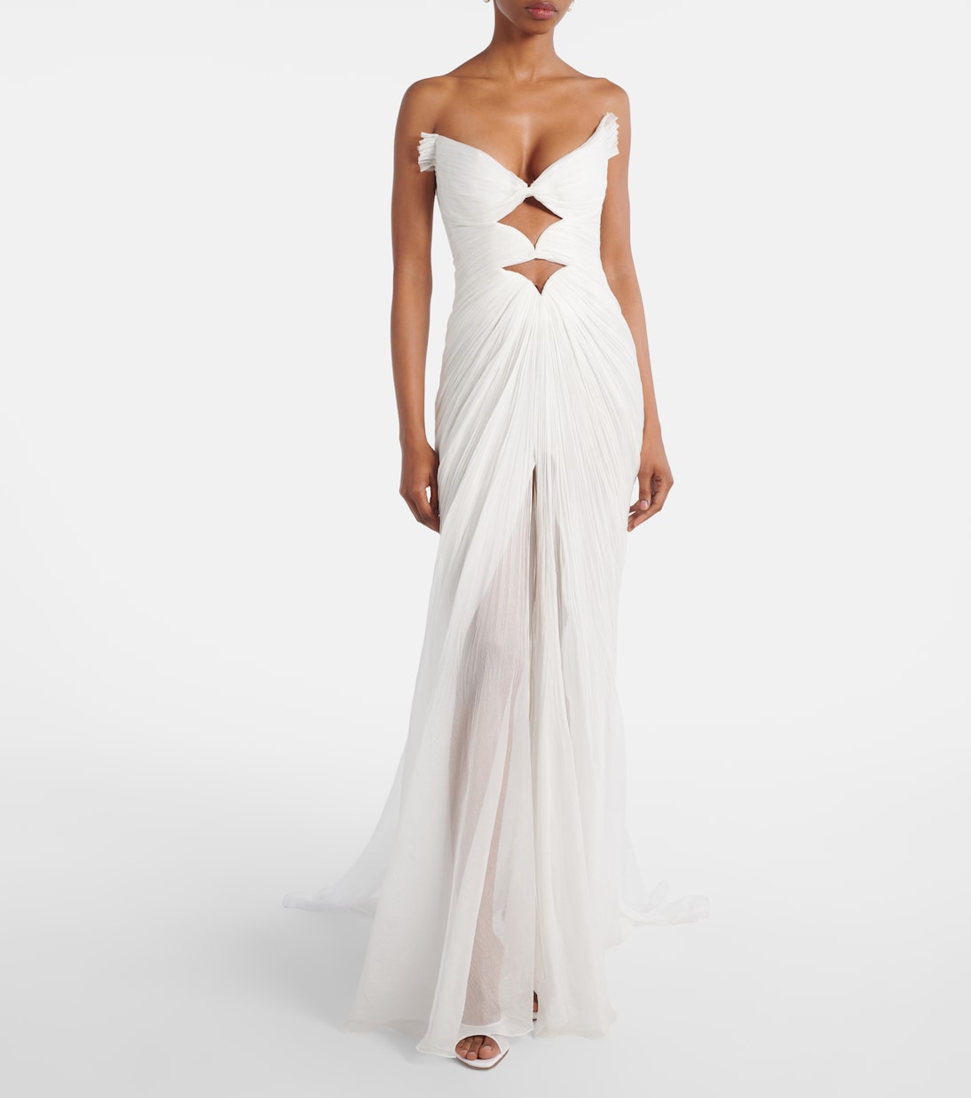 Bridal Pantoletten Alexa 95 aus Mesh | Amina Muaddi