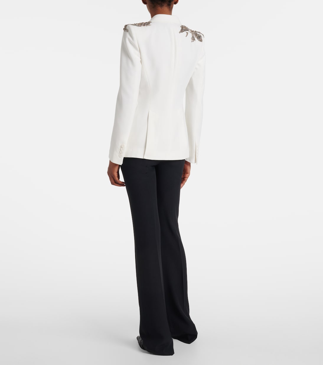 Embroidered single-breasted blazer | McQueen