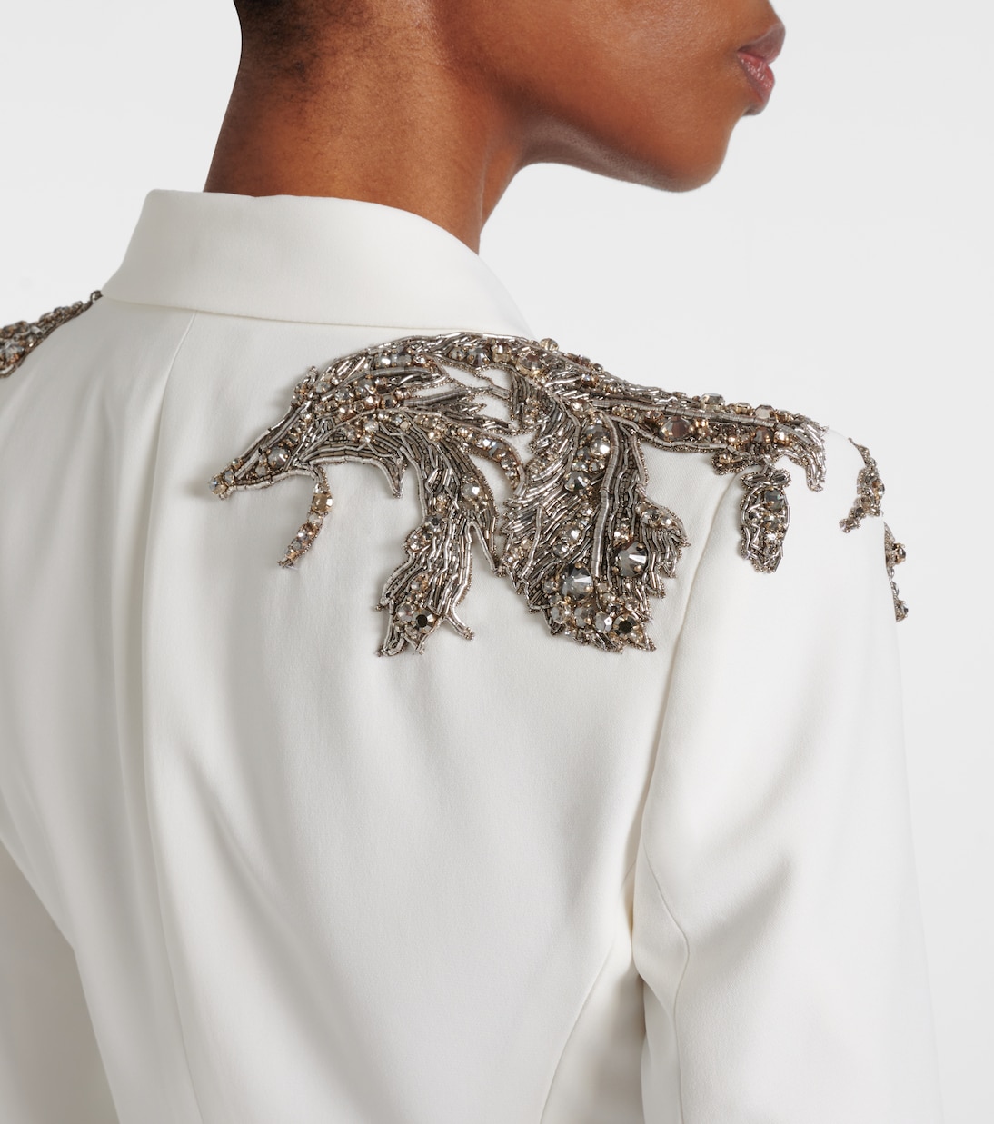 Embroidered single-breasted blazer | McQueen