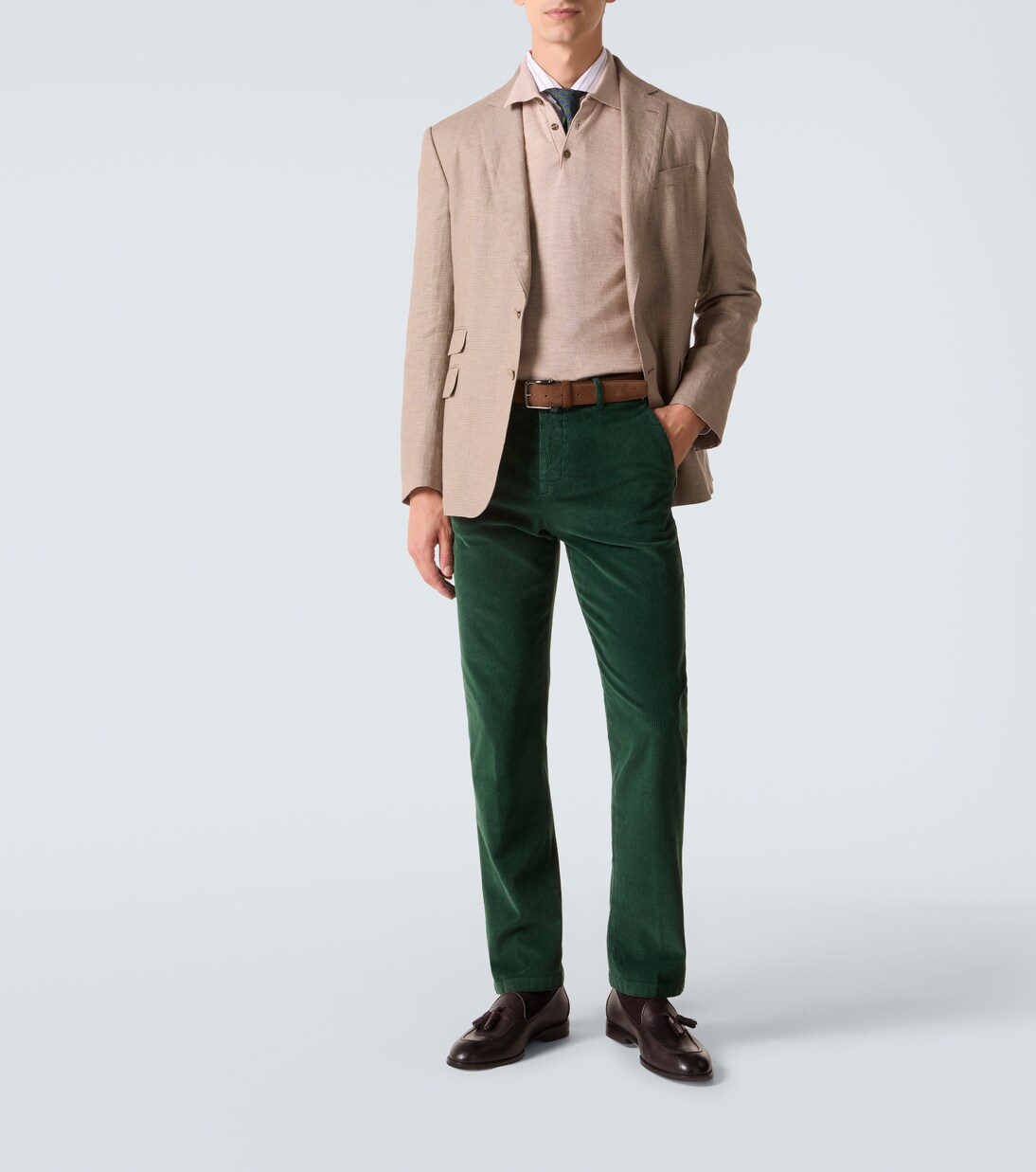 Pantalones slim de pana mezcla de algodón | Kiton