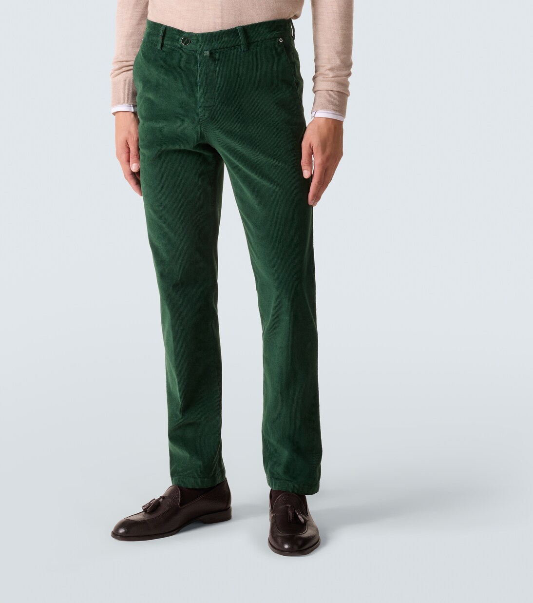 Pantalones slim de pana mezcla de algodón | Kiton