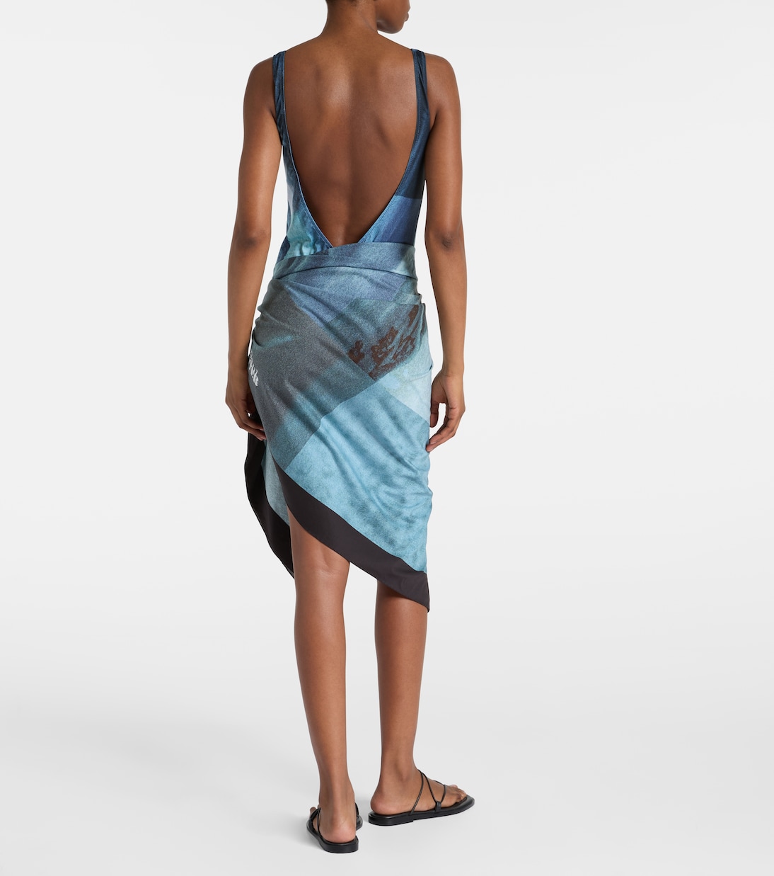 Printed cotton beach cover-up | Jean Paul Gaultier