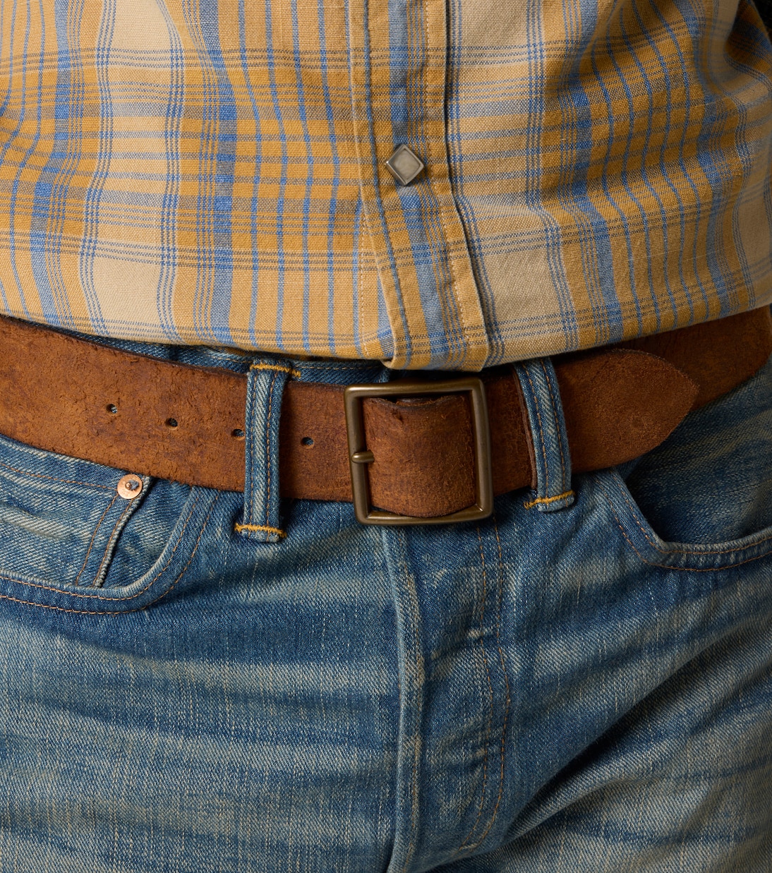 Cinturón Jones de piel efecto desgastado  | RRL