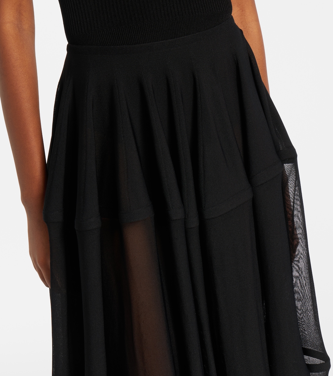 Semi-sheer midi skirt | Alaïa