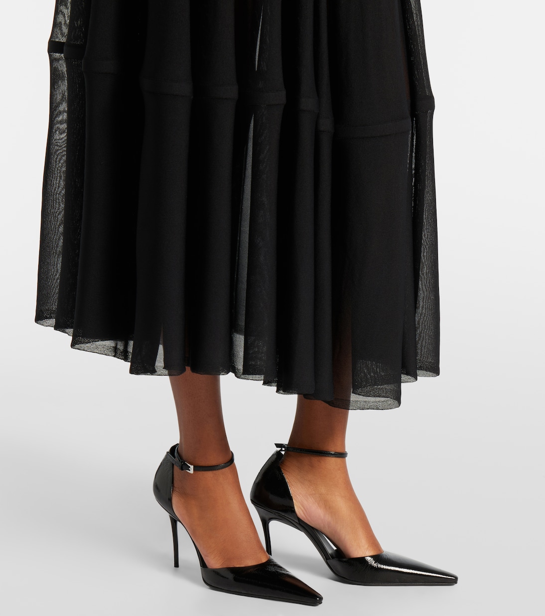 Semi-sheer midi skirt | Alaïa