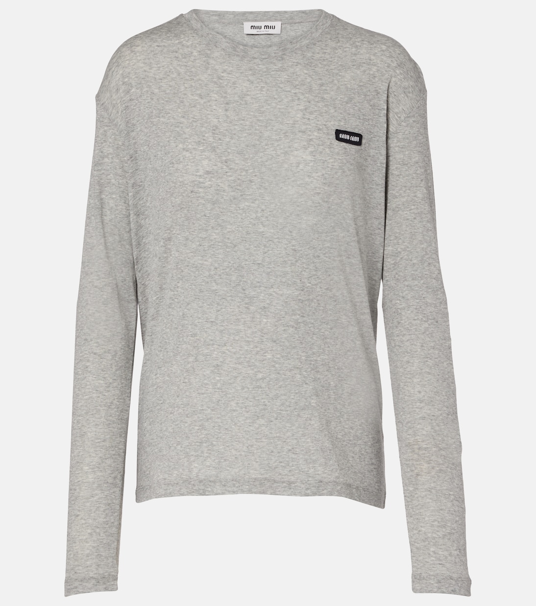 Longsleeve aus Baumwoll-Jersey | Miu Miu