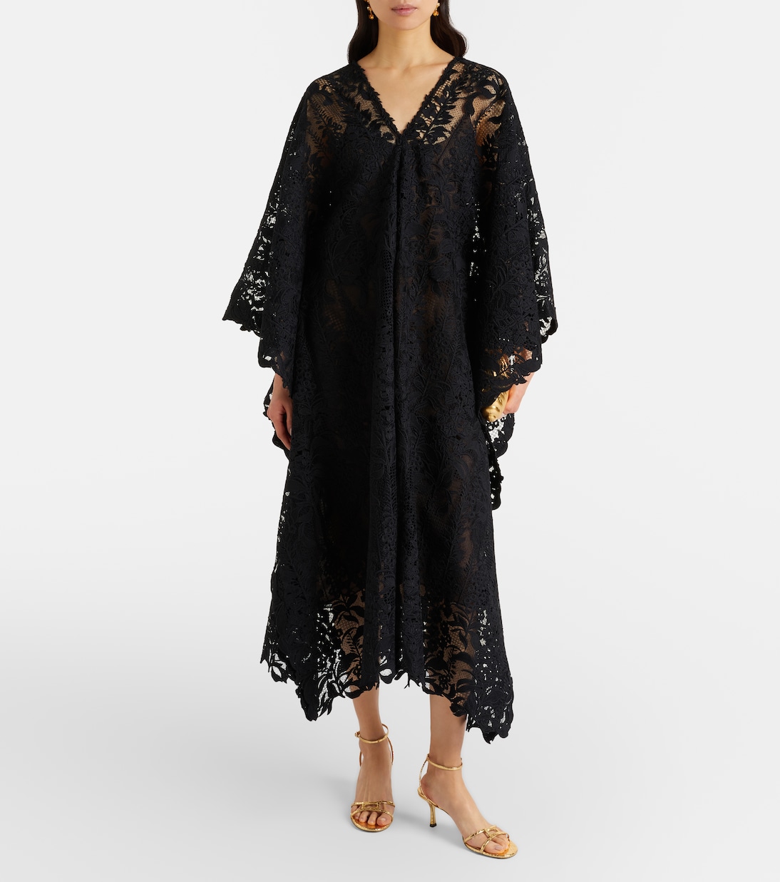 Caftano in pizzo guipure  | Oscar de la Renta