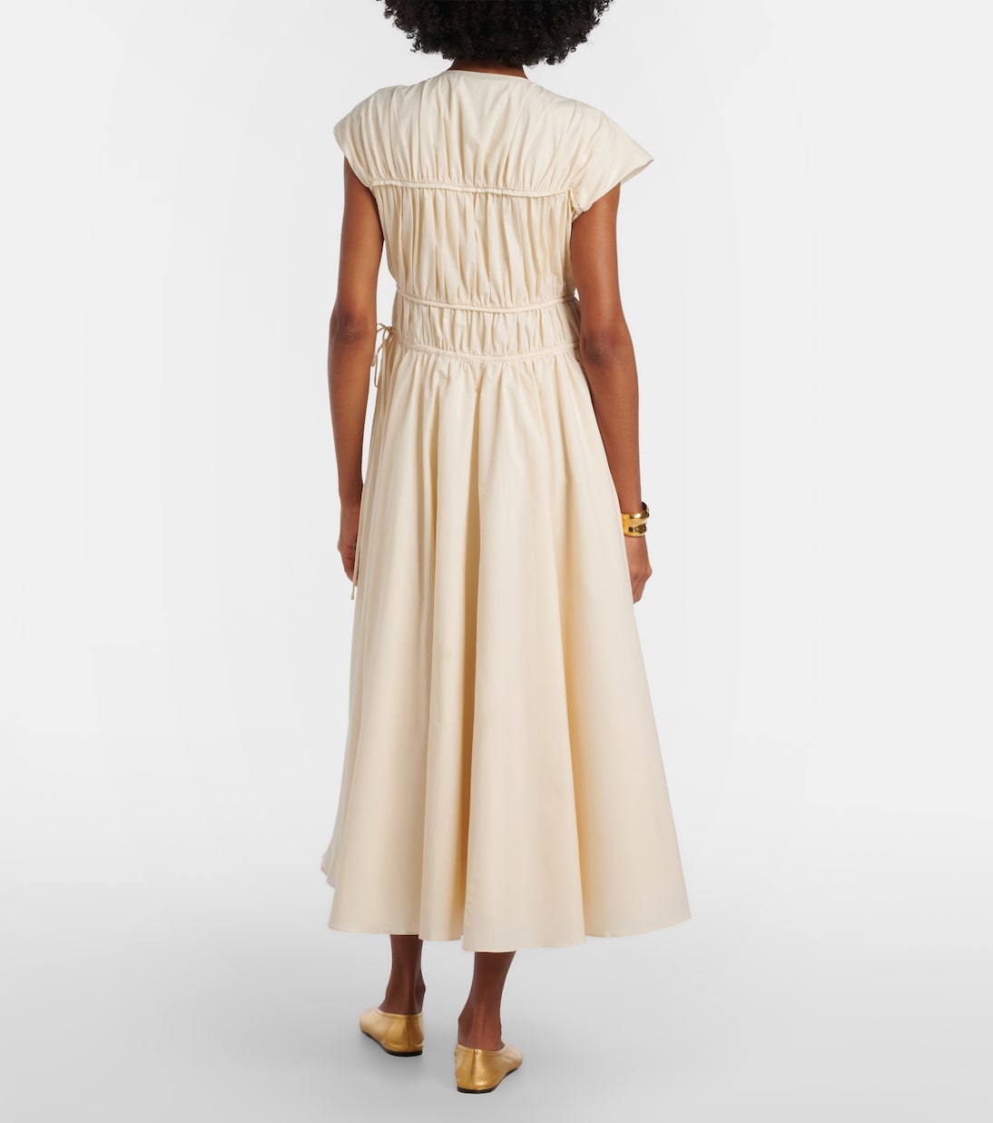 Ceres gathered cotton midi dress | Tove