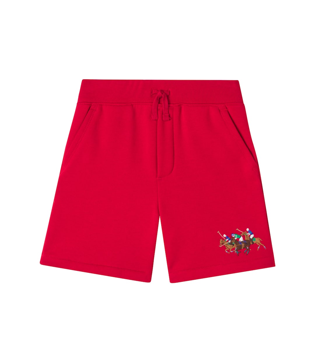 Embroidered cotton-blend jersey shorts | Polo Ralph Lauren Kids