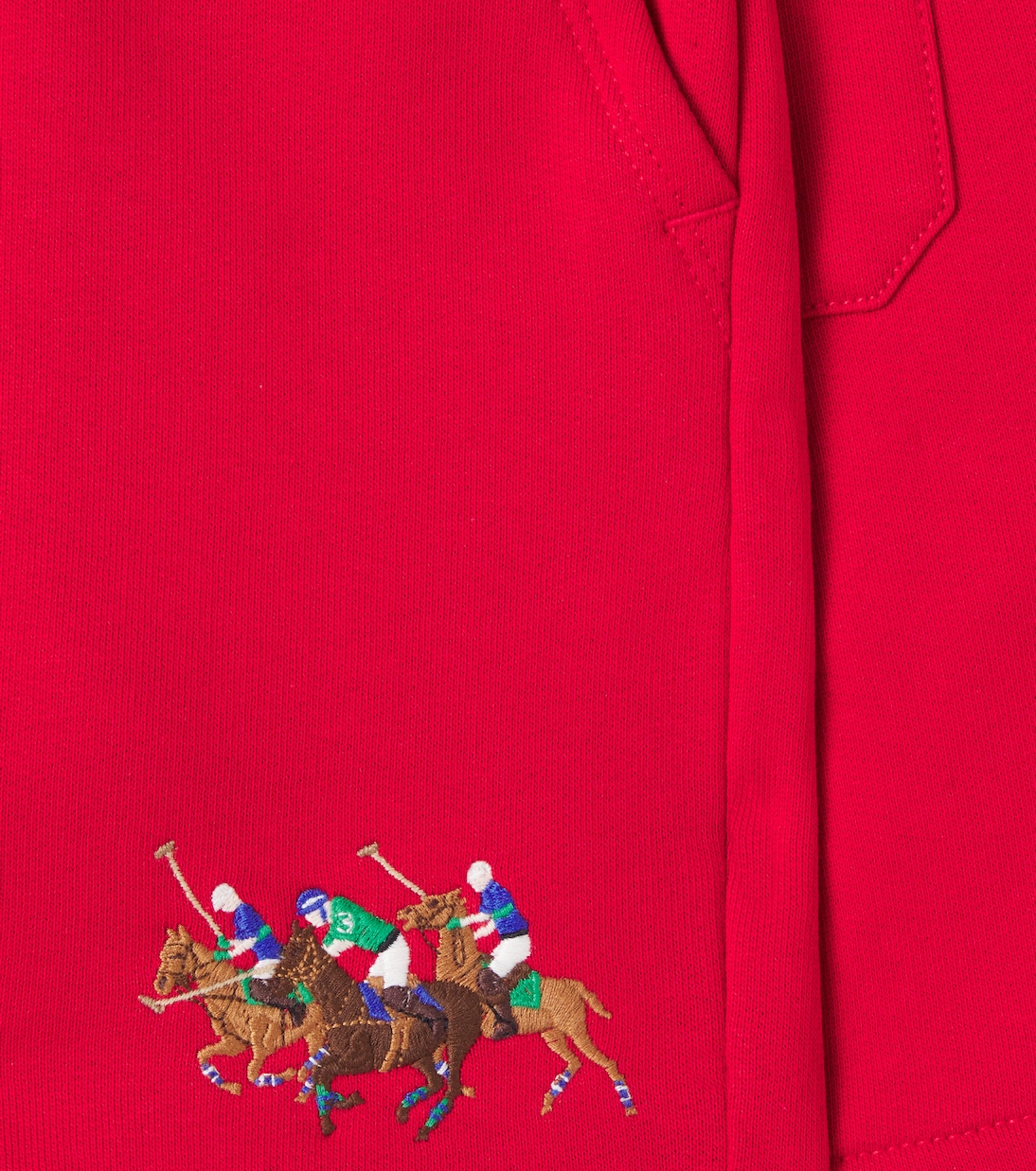 Embroidered cotton-blend jersey shorts | Polo Ralph Lauren Kids