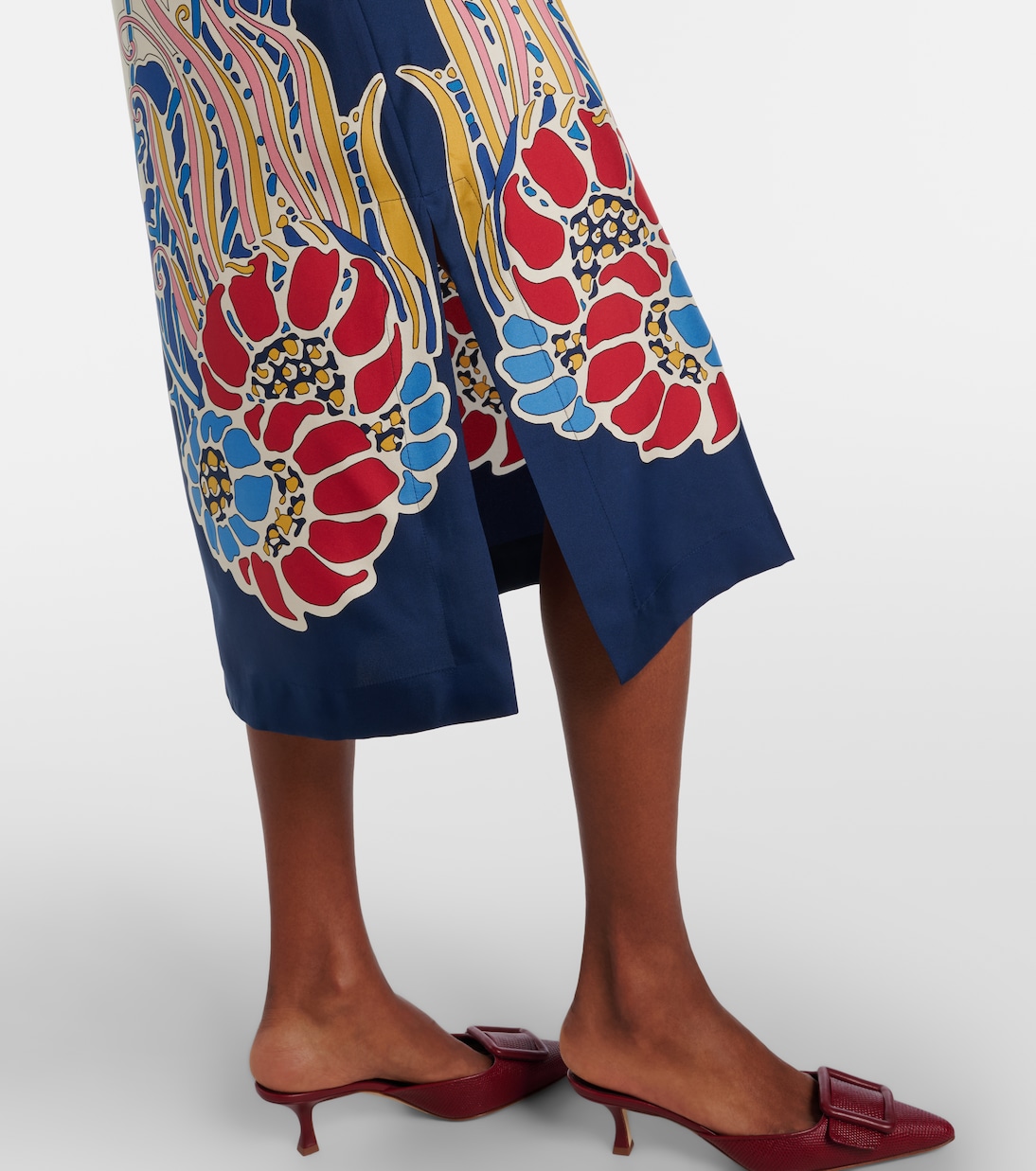 Caftan imprimé en satin de soie | La DoubleJ