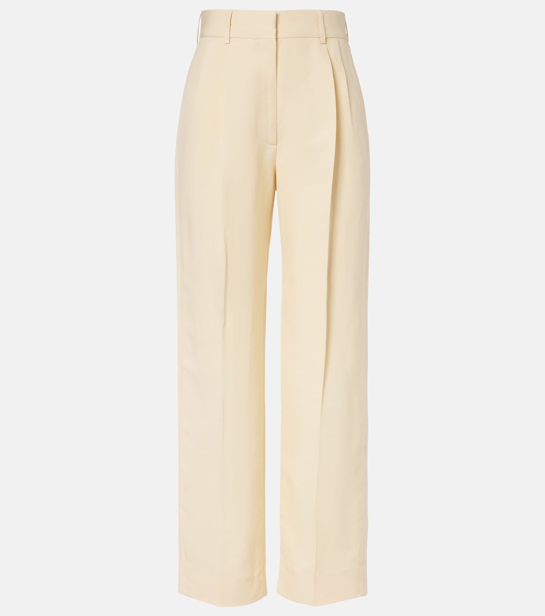 Fox linen and silk straight pants | Blazé Milano