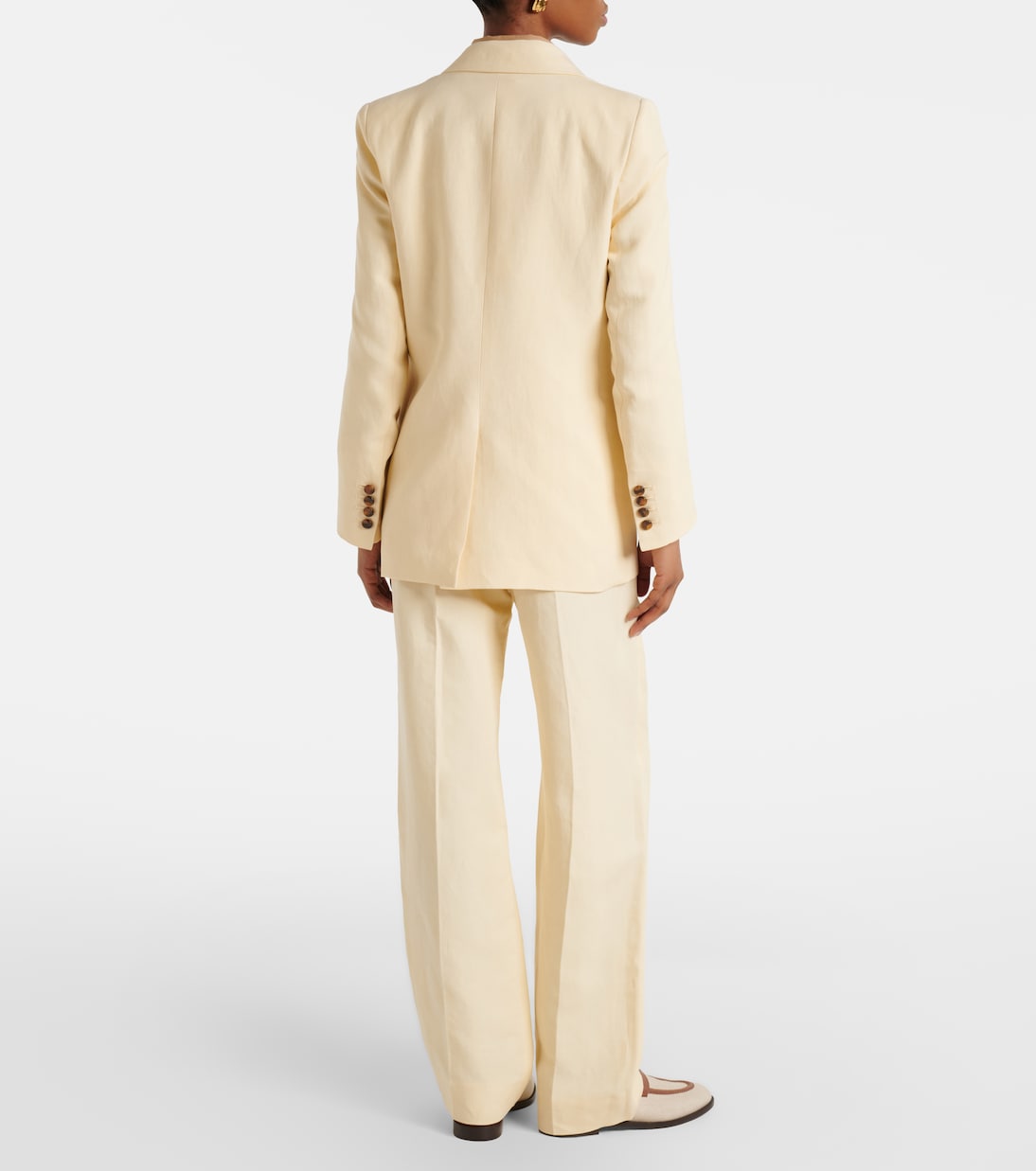 Fox linen and silk straight pants | Blazé Milano