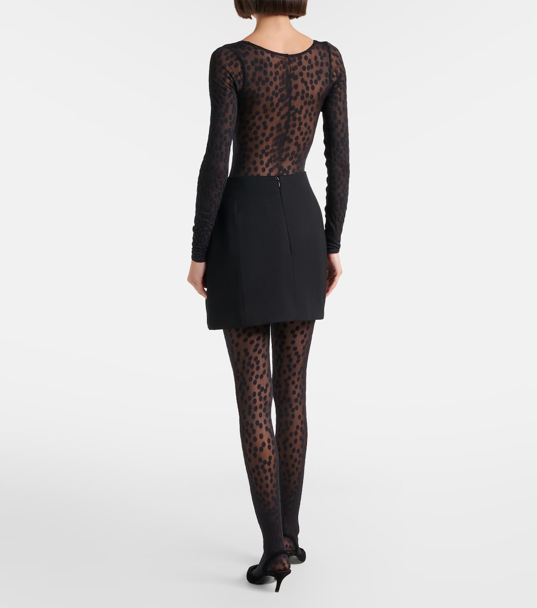 Sweet Dots polka-dot sheer catsuit  | Wolford