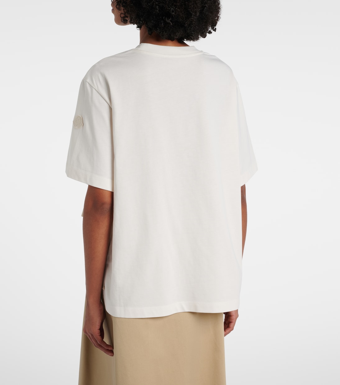 Embroidered oversized cotton jersey T-shirt | Moncler