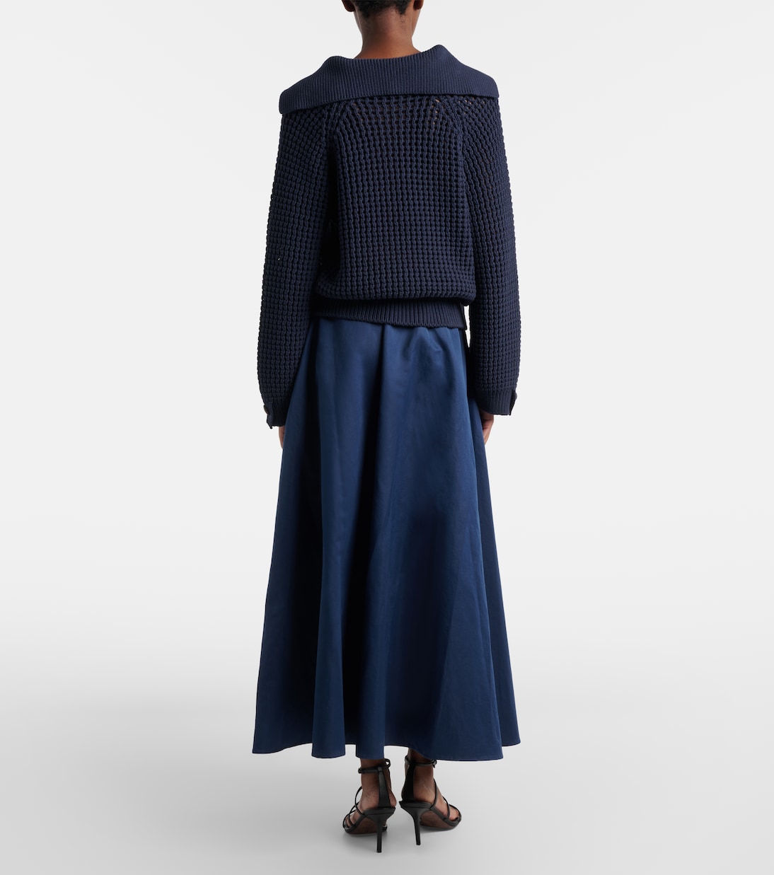 棉质混纺中长半身裙 | Brunello Cucinelli