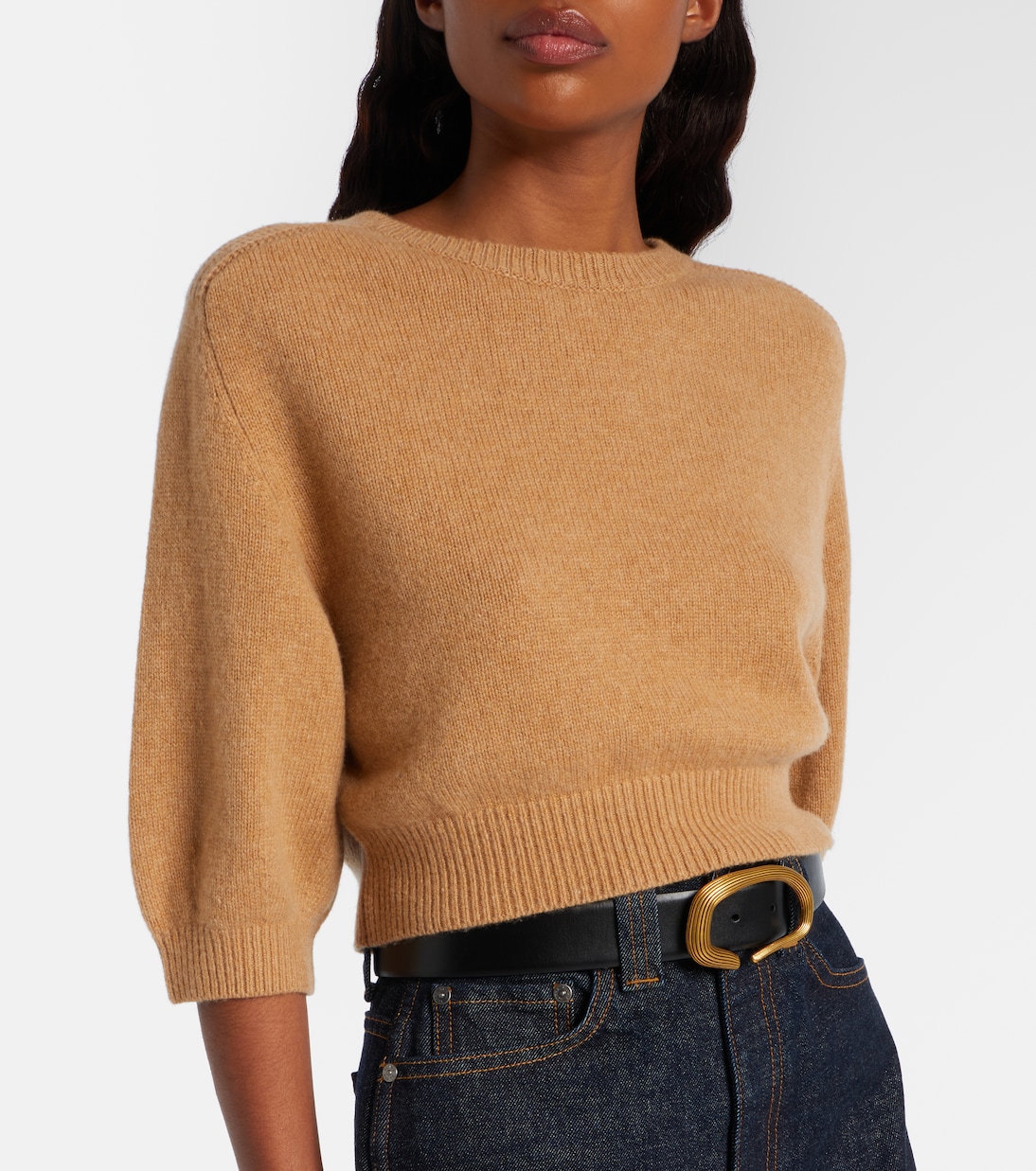 Lorelai cropped wool and cashmere sweater | Khaite