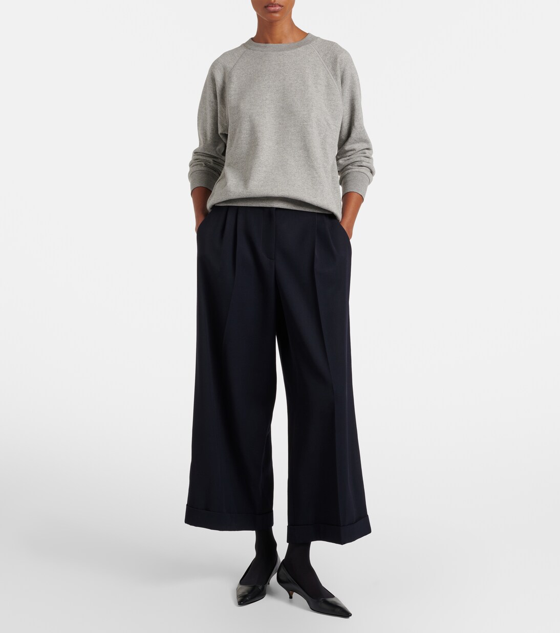 Lior cotton wide-leg pants | The Row