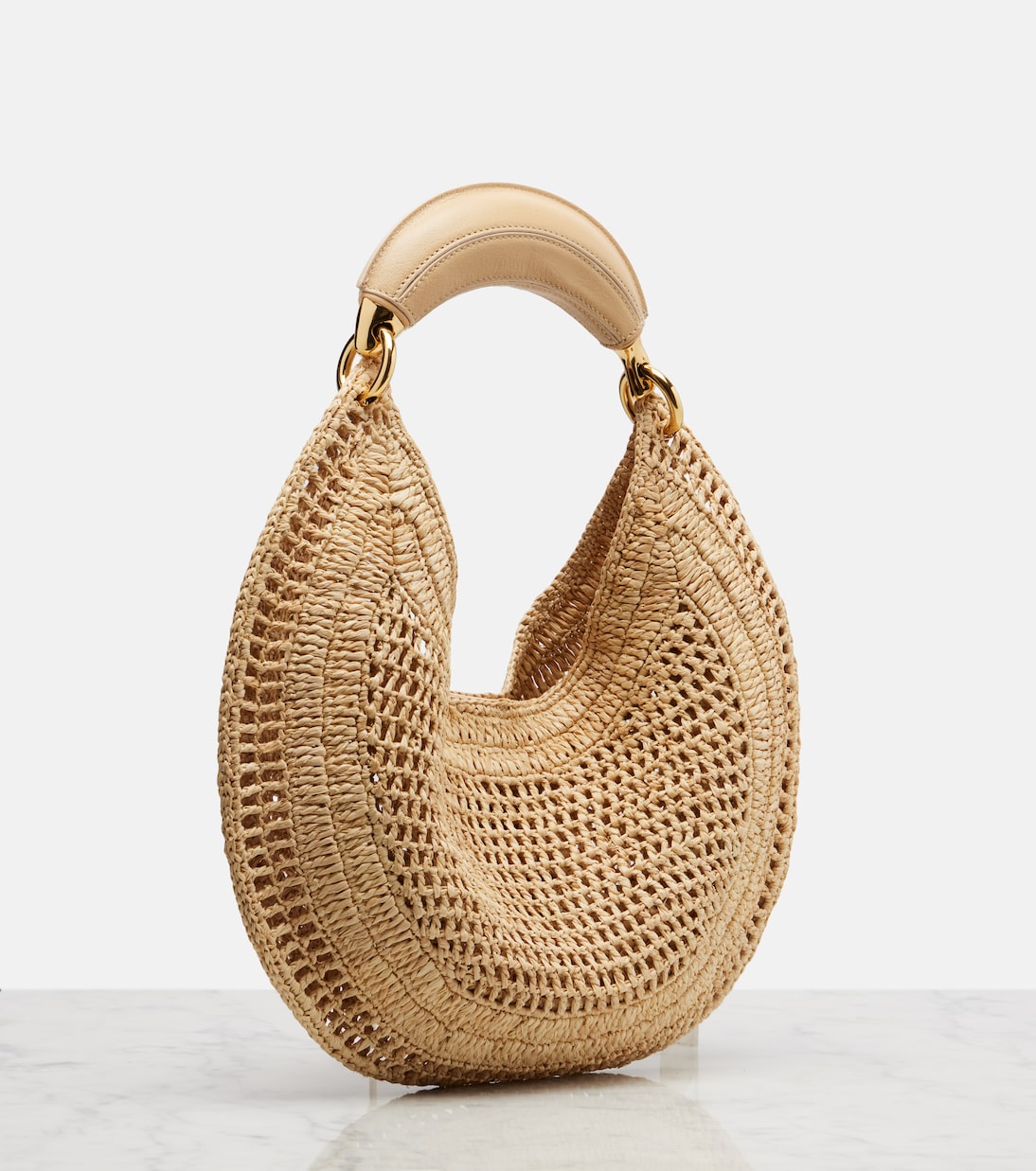 Summer Banana Medium raffia shoulder bag | Chloé